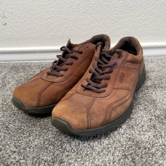 Ecco Howell Comfort Shoes Men's EU 43 / US 9 - 9.5 Sneakers Brown Nubuck Leather - Picture 1 of 16